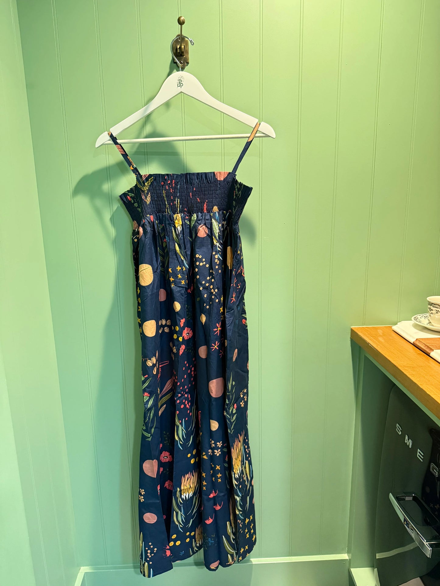 Cotton Floral Maxi Dress. Everyday nap dress. Spaghetti straps dress. Classic cozy comfortable dress. - Chickticks