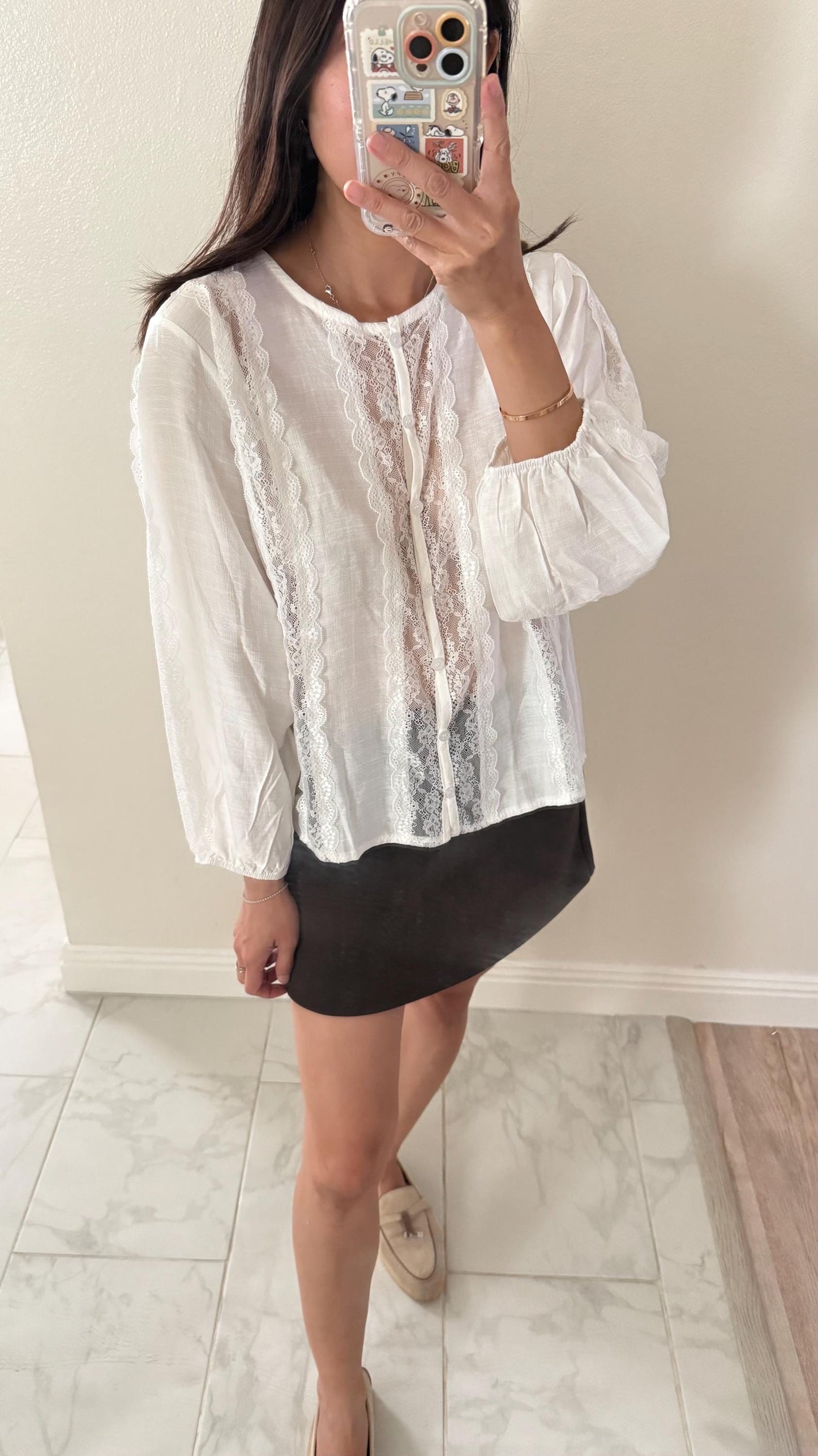 White Top FloraFrench Style Vintage Inspired. Sezane Doen Shirt Inspired . Blouse top in floral Victorian style lace. Bohemian top style. - Chickticks