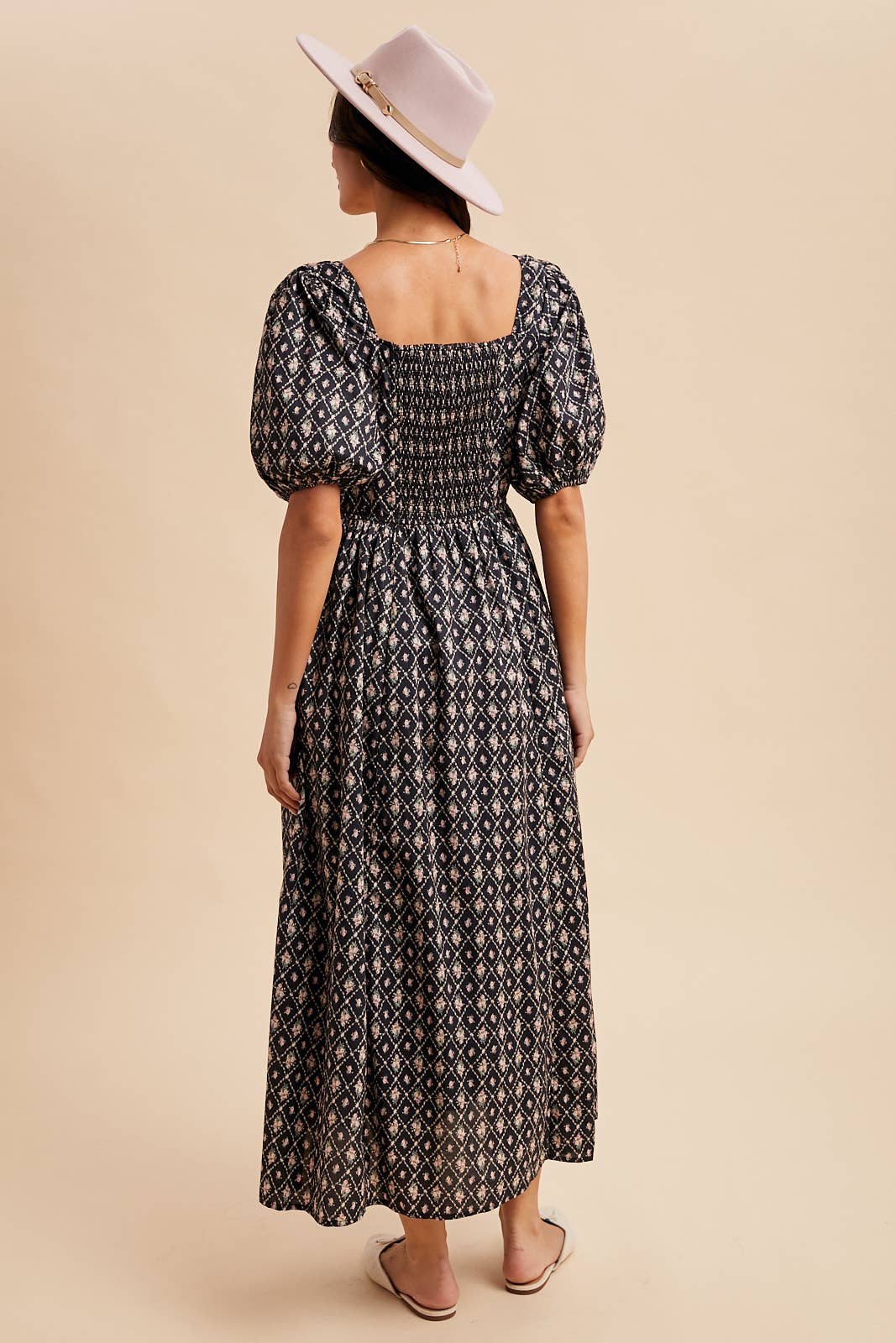 COTTON SQUARE NECK PUFF DRESS - Chickticks