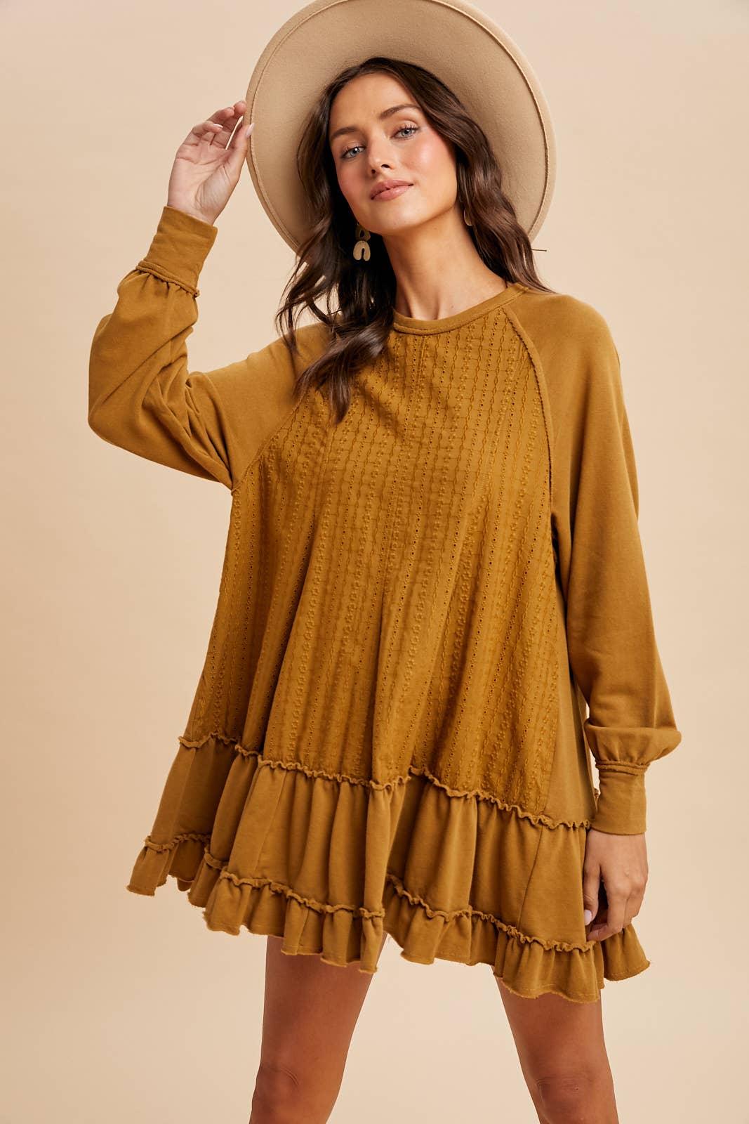 CONTRAST PANEL RAGLAN DRESS - Chickticks