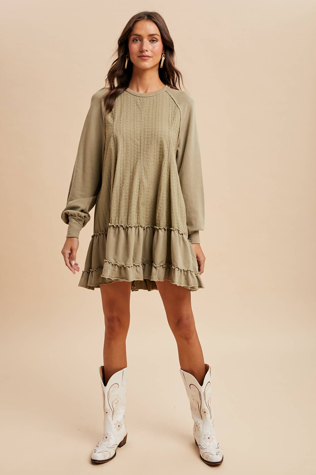 CONTRAST PANEL RAGLAN DRESS - Chickticks