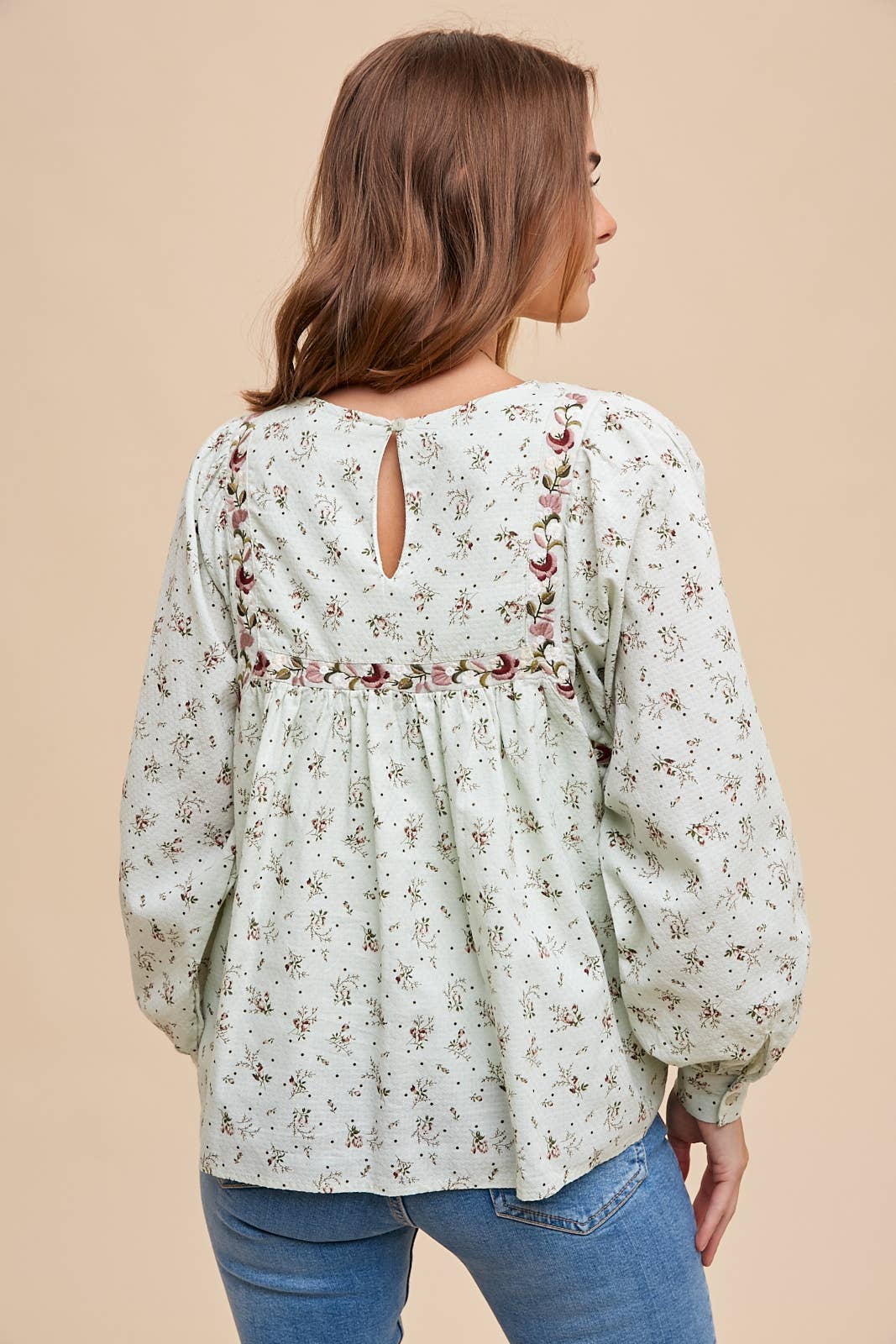 FLORAL PRINT COTTON BLOUSE - Chickticks