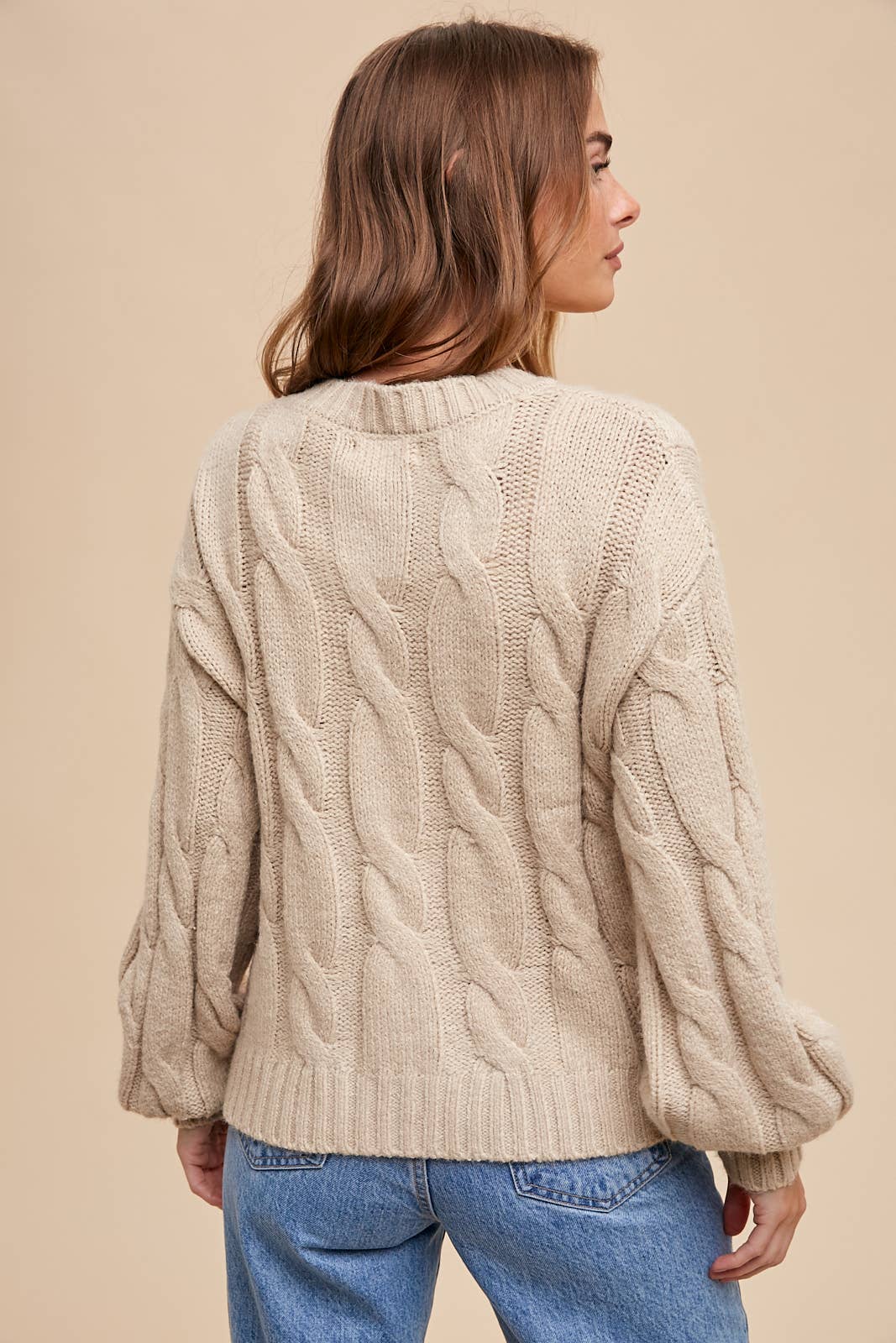 EMBROIDERED CABLE KNIT CARDIGAN - Chickticks