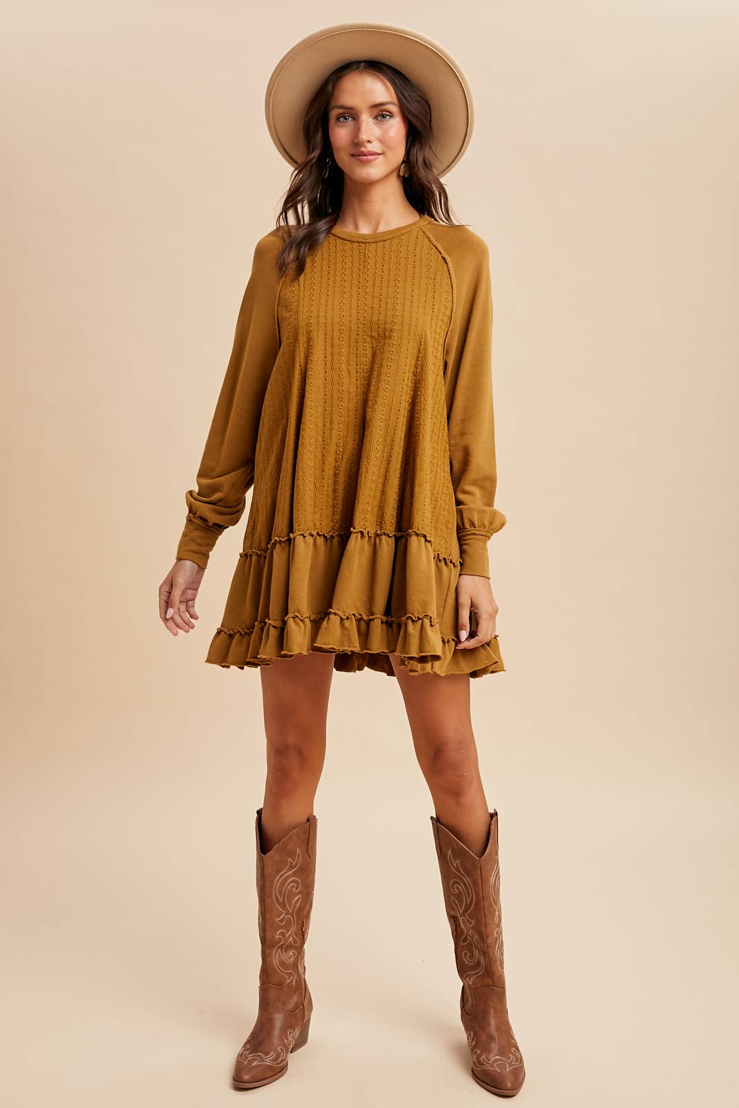 CONTRAST PANEL RAGLAN DRESS - Chickticks
