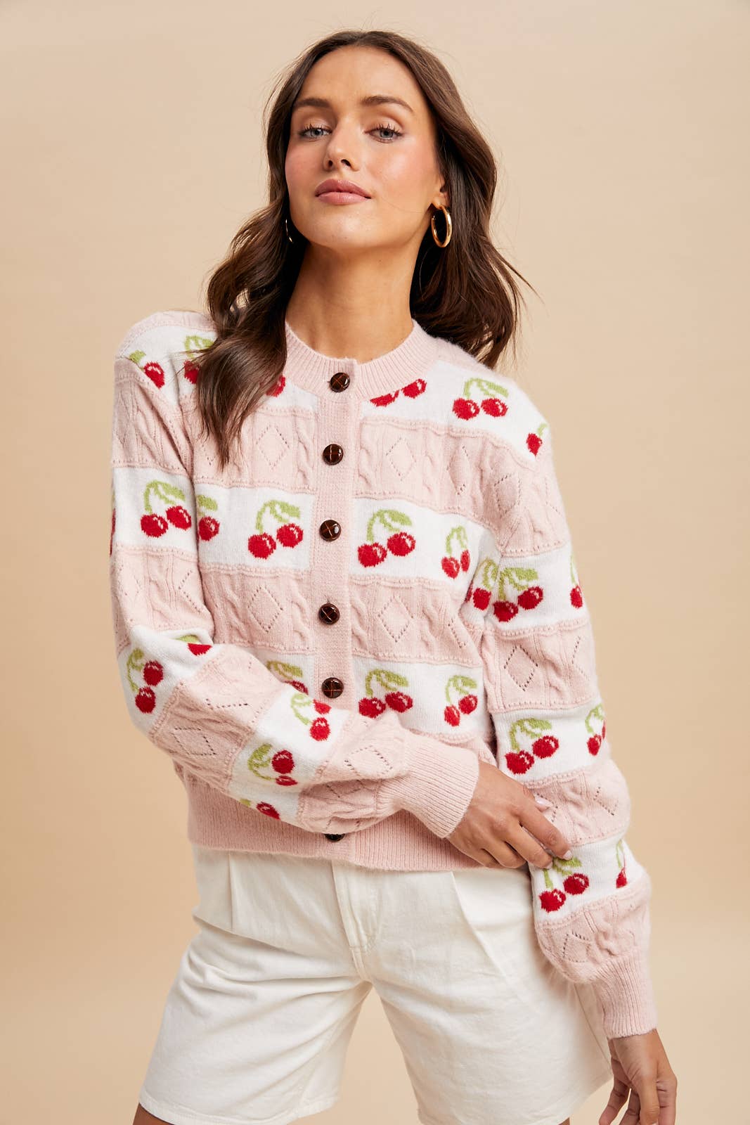 CHERRY KNITTED CARDIGAN - Chickticks
