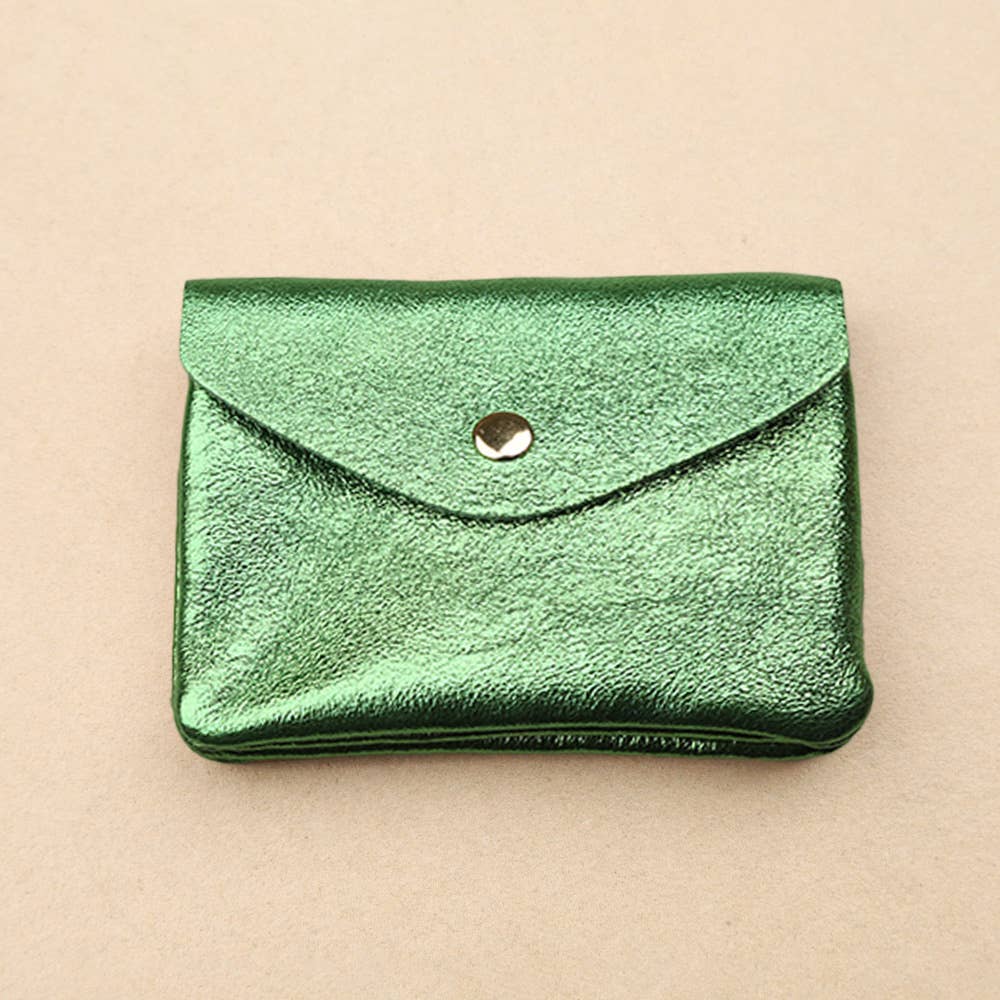 Twin leather suede glitter wallet. Italian leather suede envelope wallet. Small leather envelope thin wallet. Coins purse leather wallet.