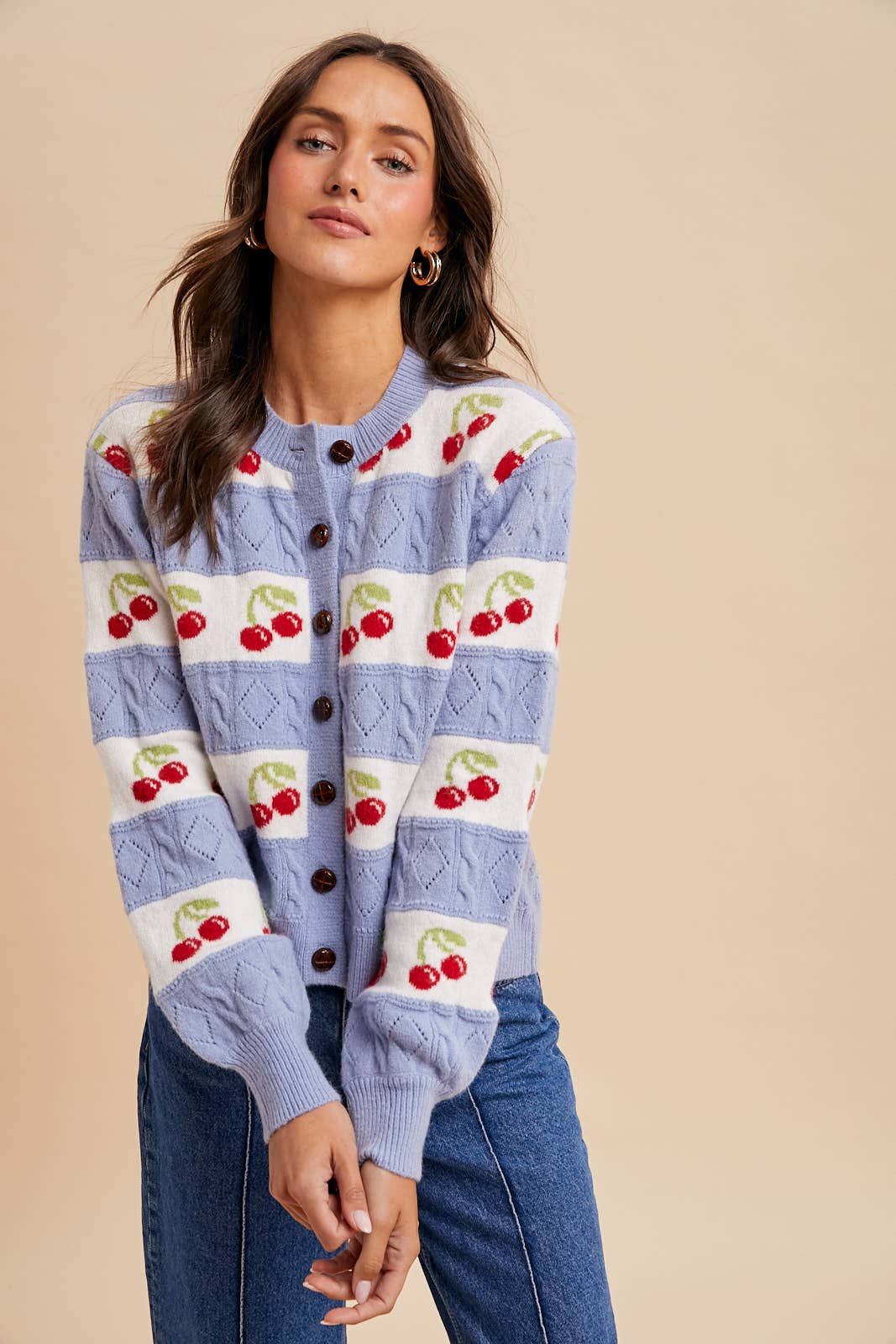 CHERRY KNITTED CARDIGAN - Chickticks