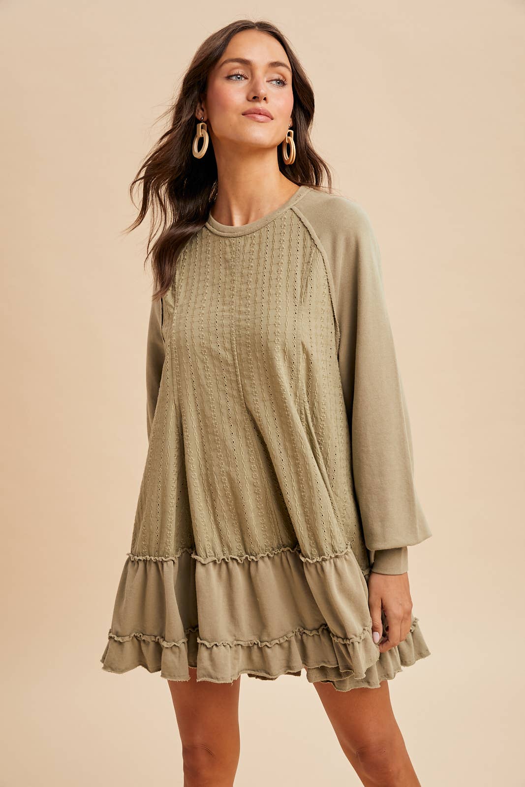 CONTRAST PANEL RAGLAN DRESS - Chickticks