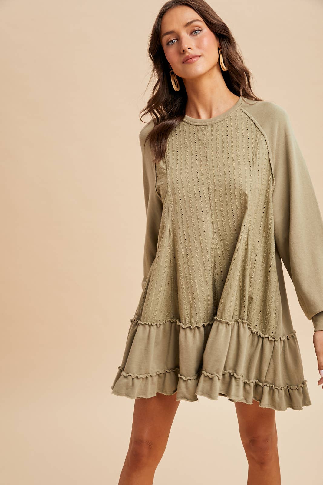CONTRAST PANEL RAGLAN DRESS - Chickticks