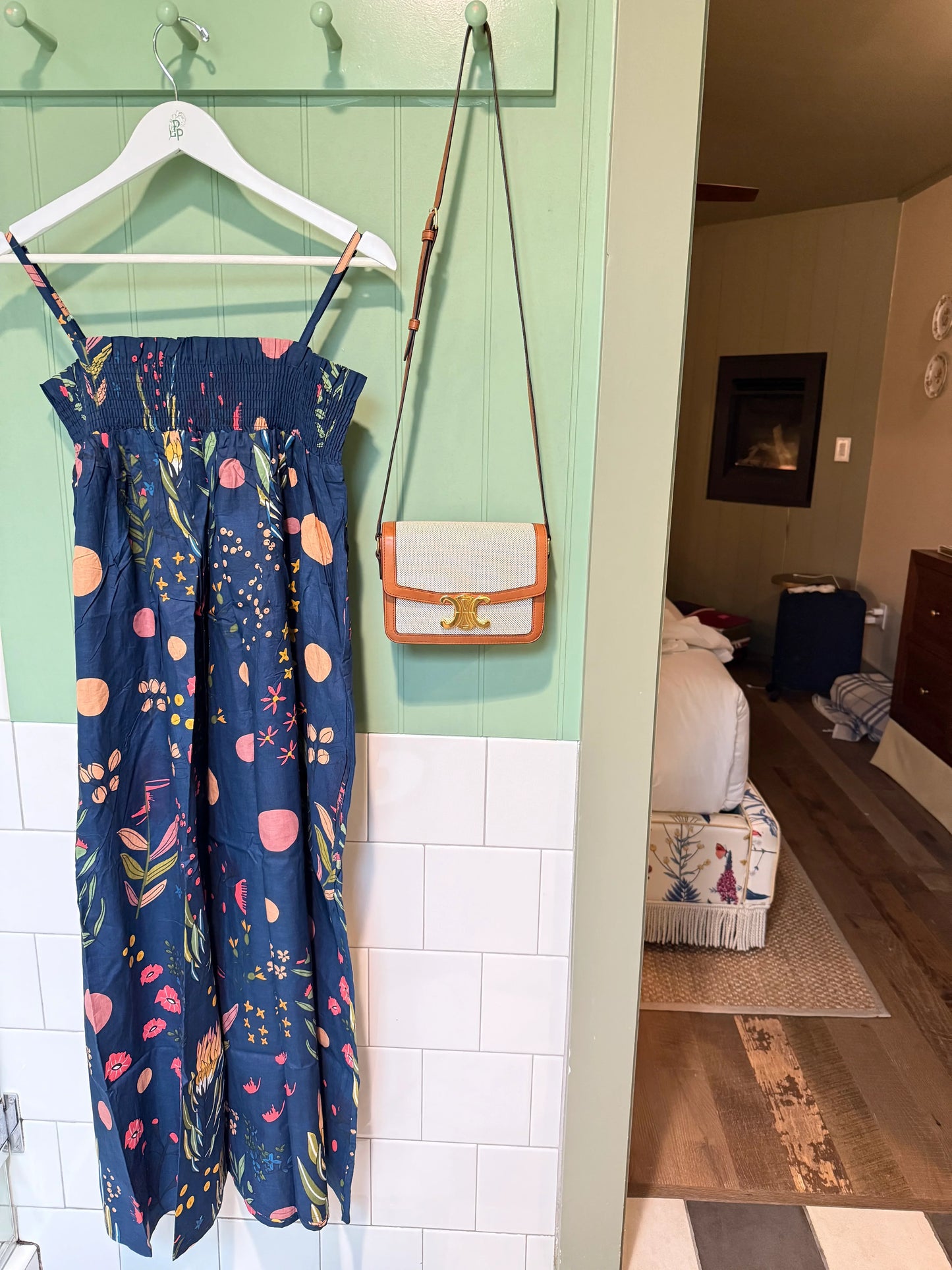 Cotton Floral Maxi Dress. Everyday nap dress. Spaghetti straps dress. Classic cozy comfortable dress. - Chickticks