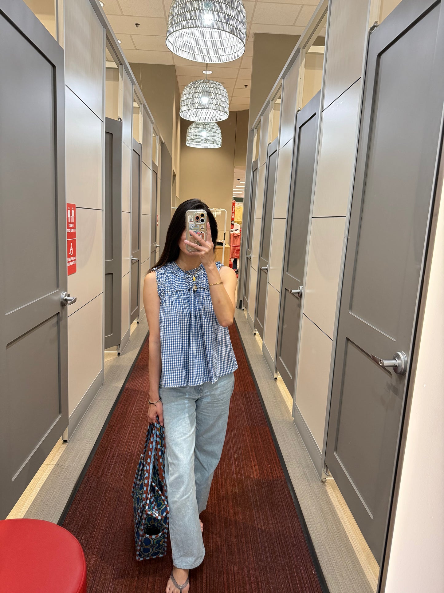 Blue Gingham Pintuck Cotton Top. Vintage inspired whimsical cottage core blouse. Victorian Bohemian Light Cotton Top.
