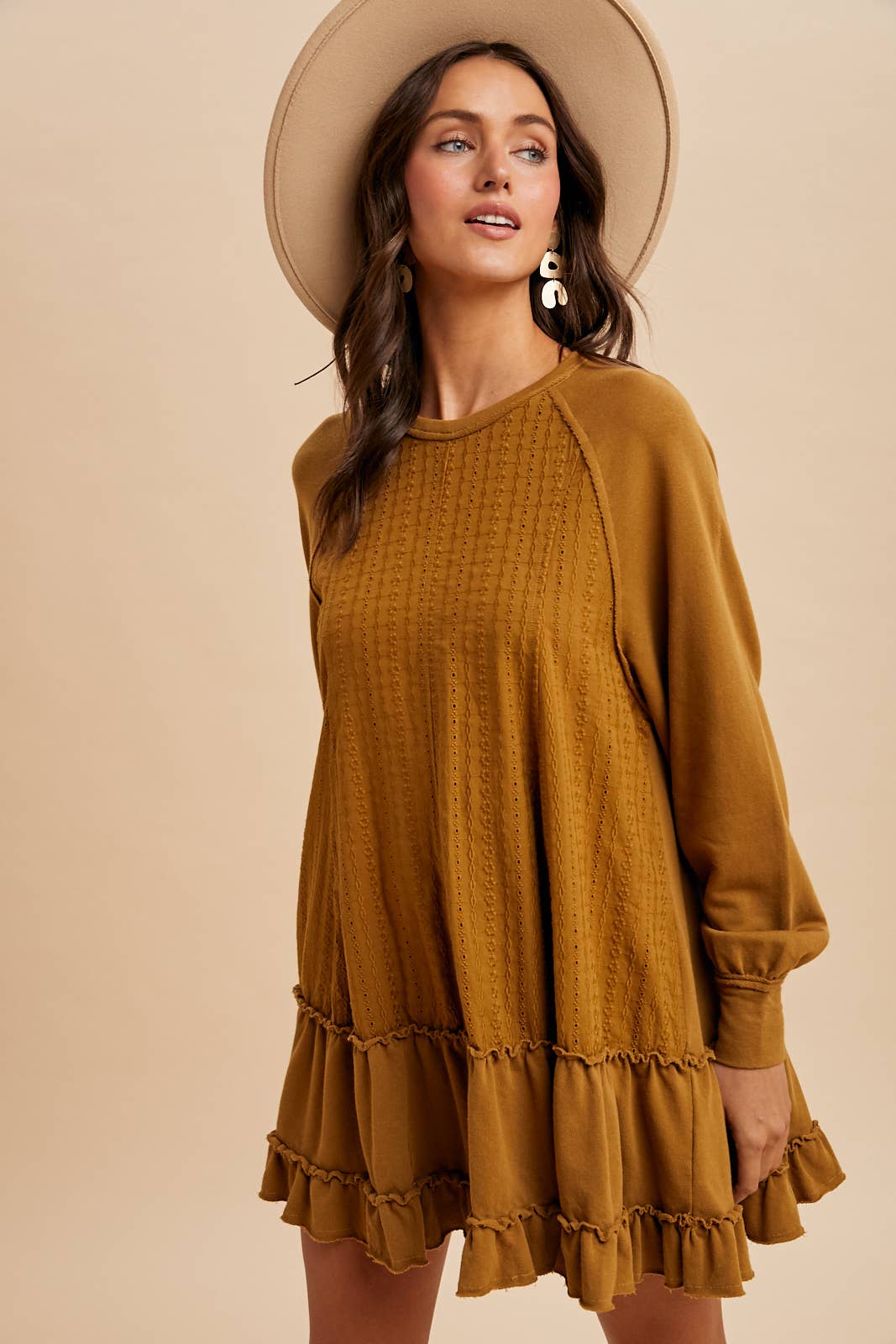 CONTRAST PANEL RAGLAN DRESS - Chickticks