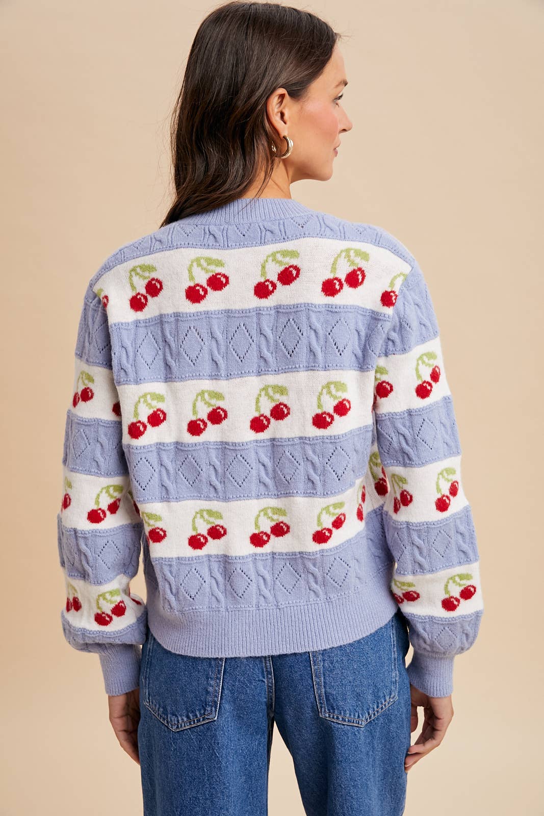 CHERRY KNITTED CARDIGAN - Chickticks