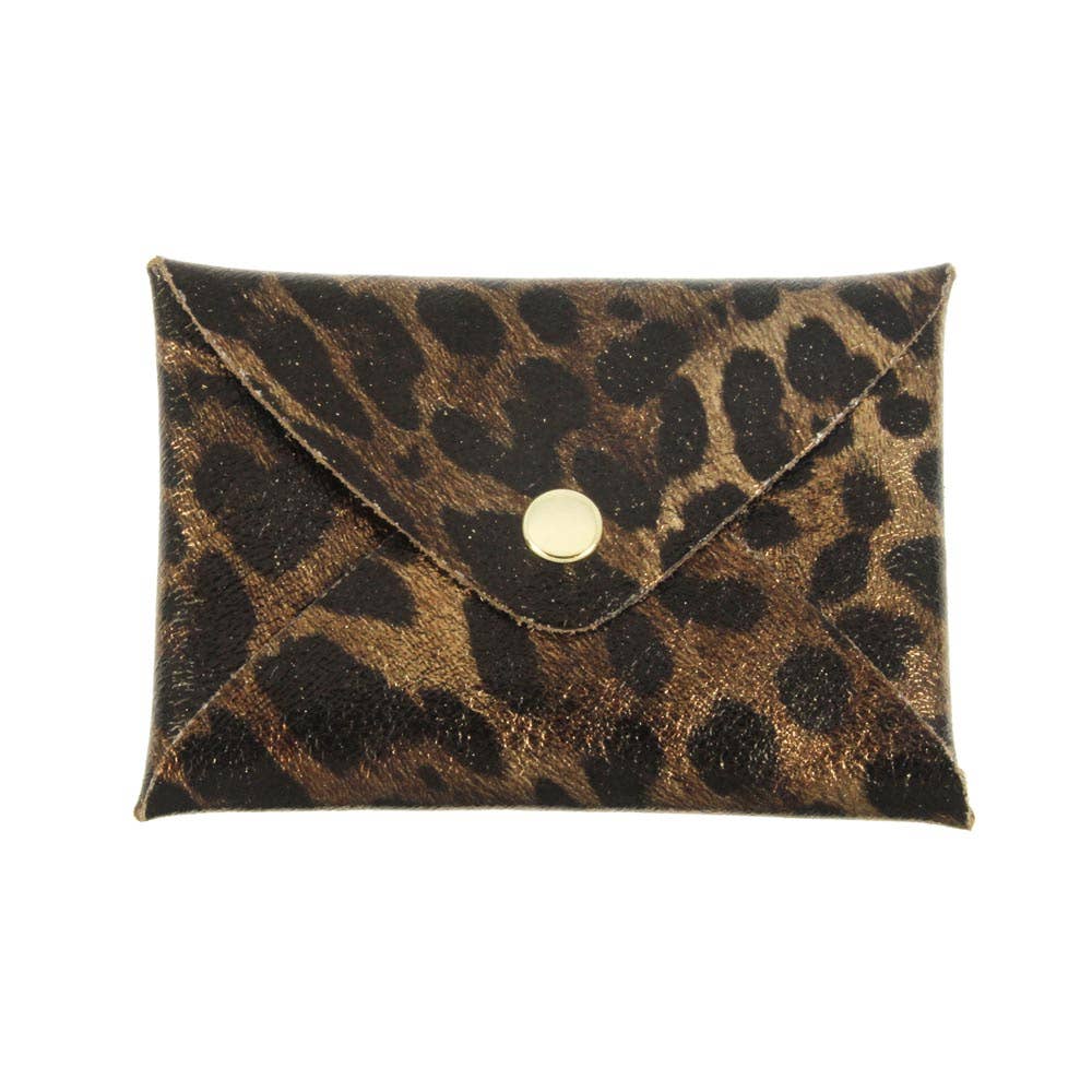 Origami leather pouch