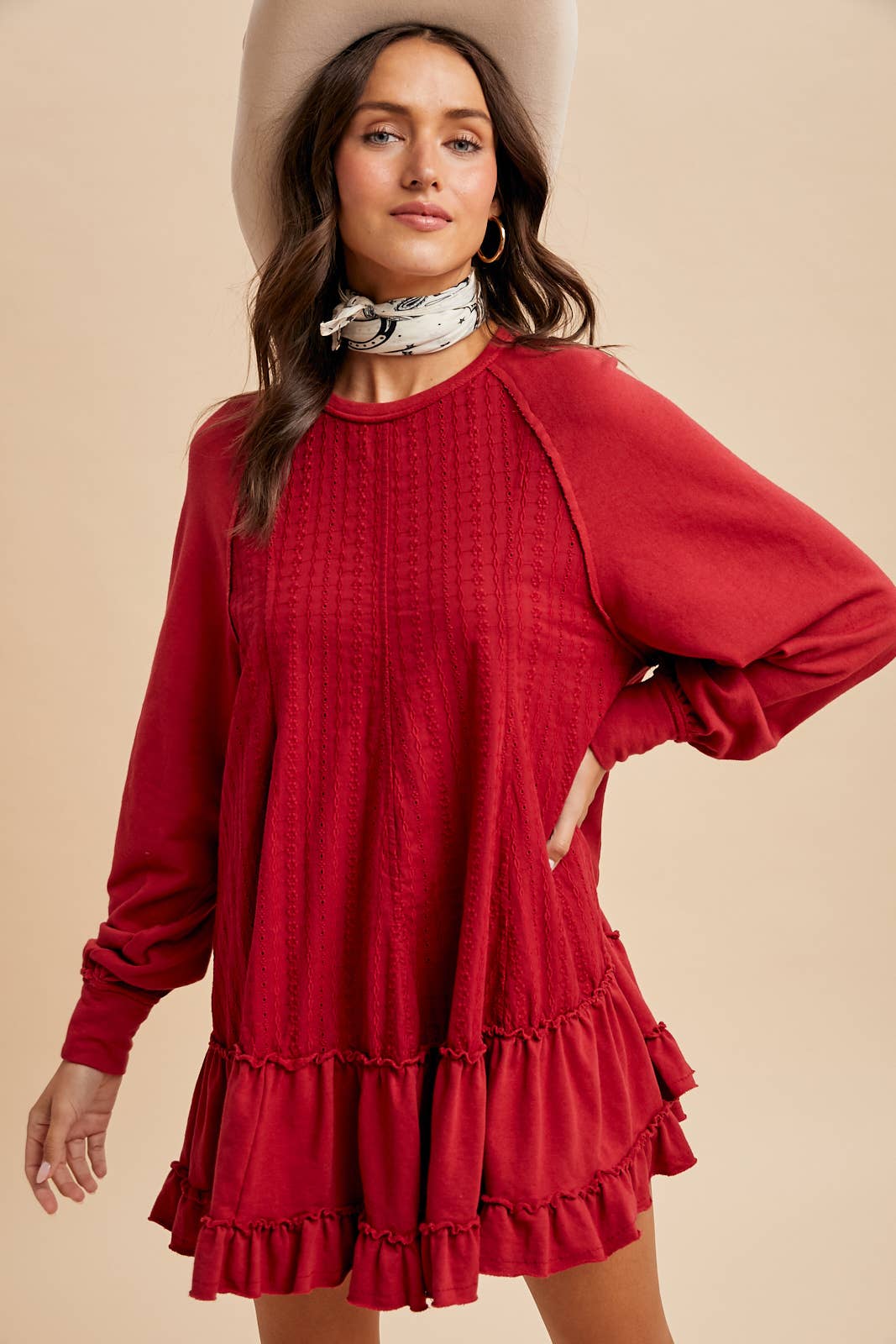 CONTRAST PANEL RAGLAN DRESS - Chickticks