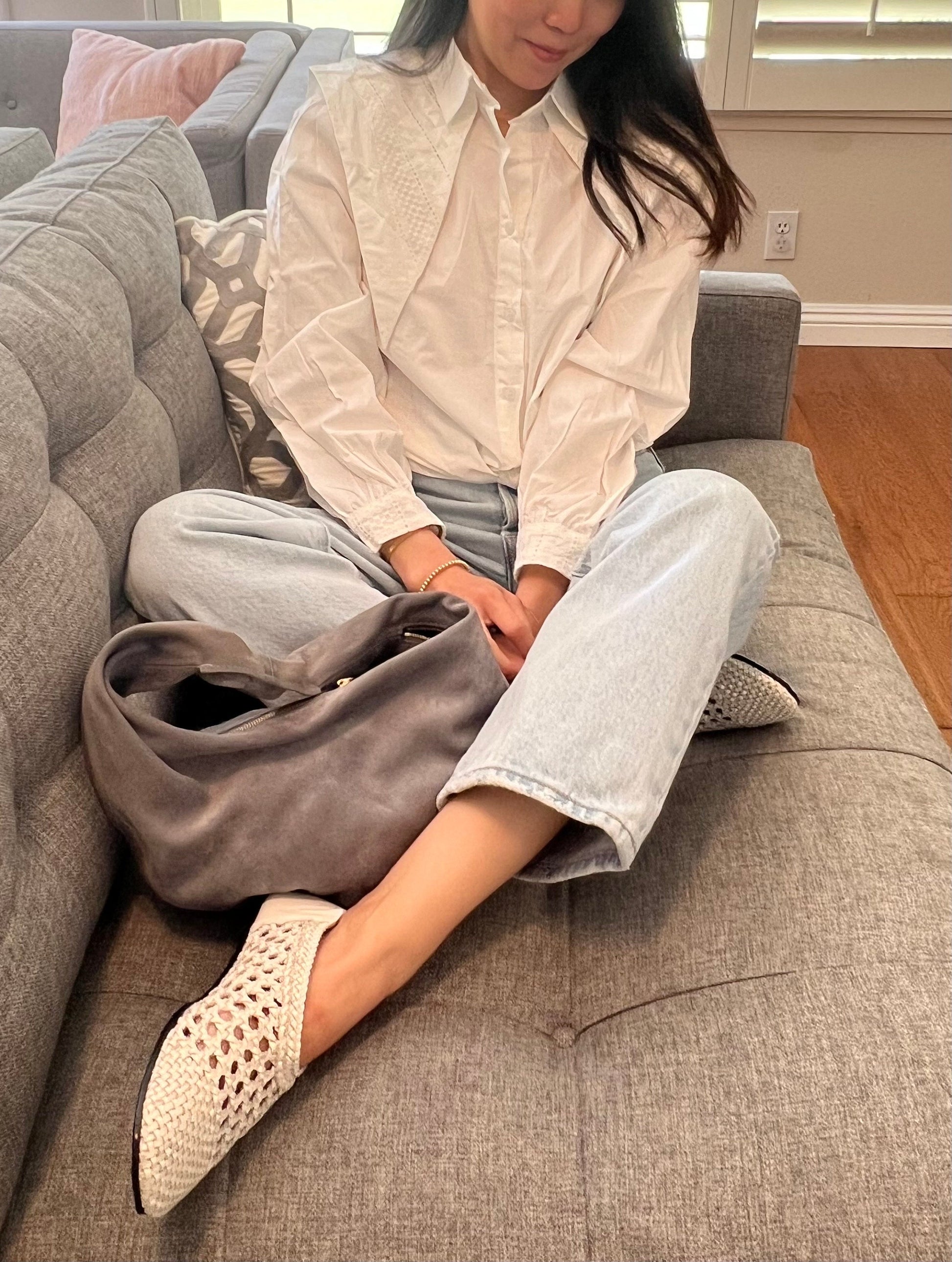 White shirt classic top with buttons and lapel - Chickticks