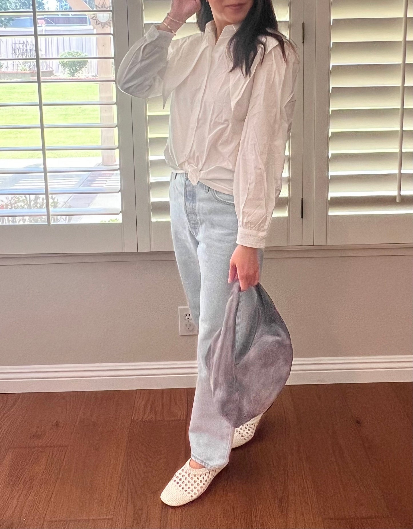 White shirt classic top with buttons and lapel - Chickticks