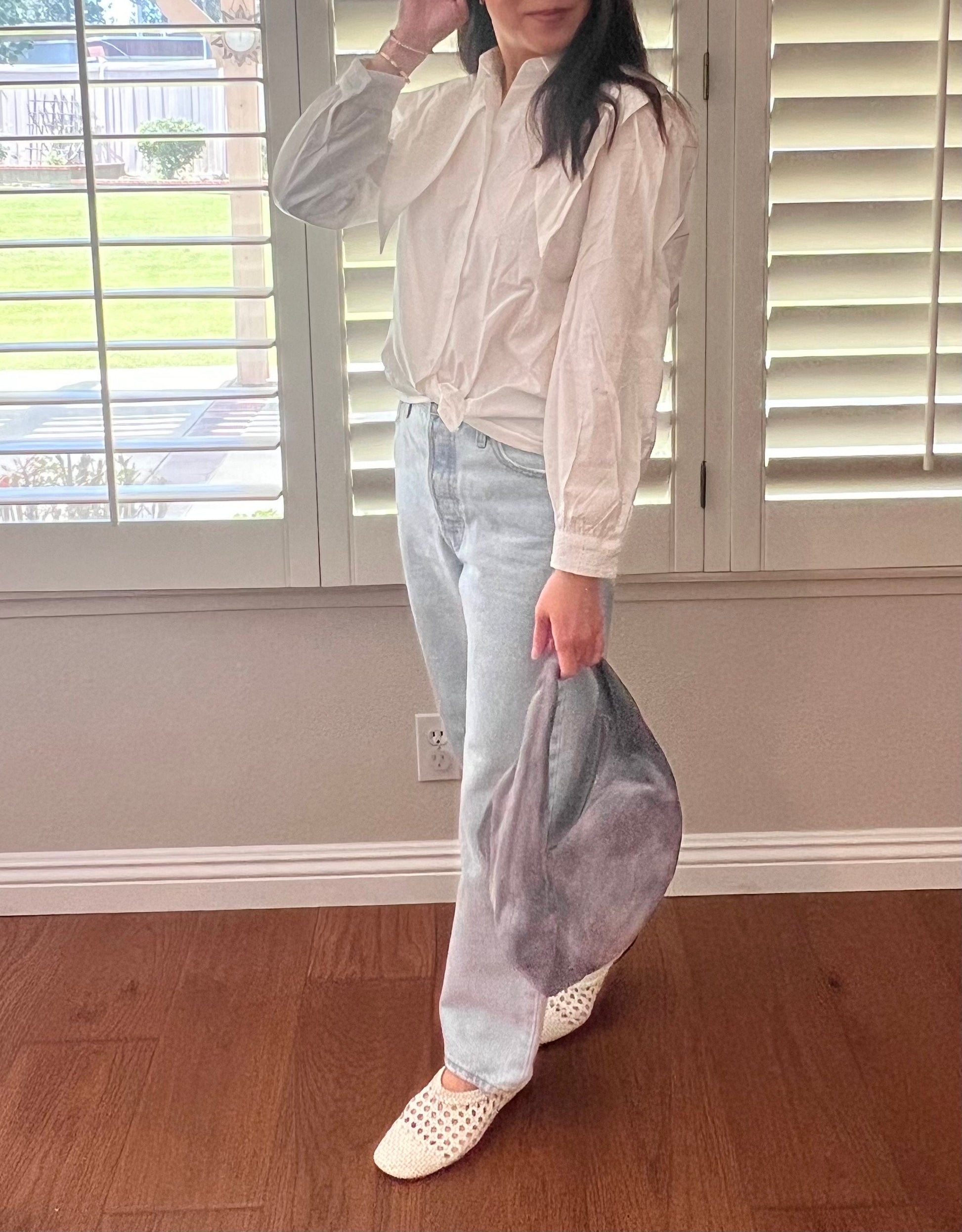 White shirt classic top with buttons and lapel - Chickticks