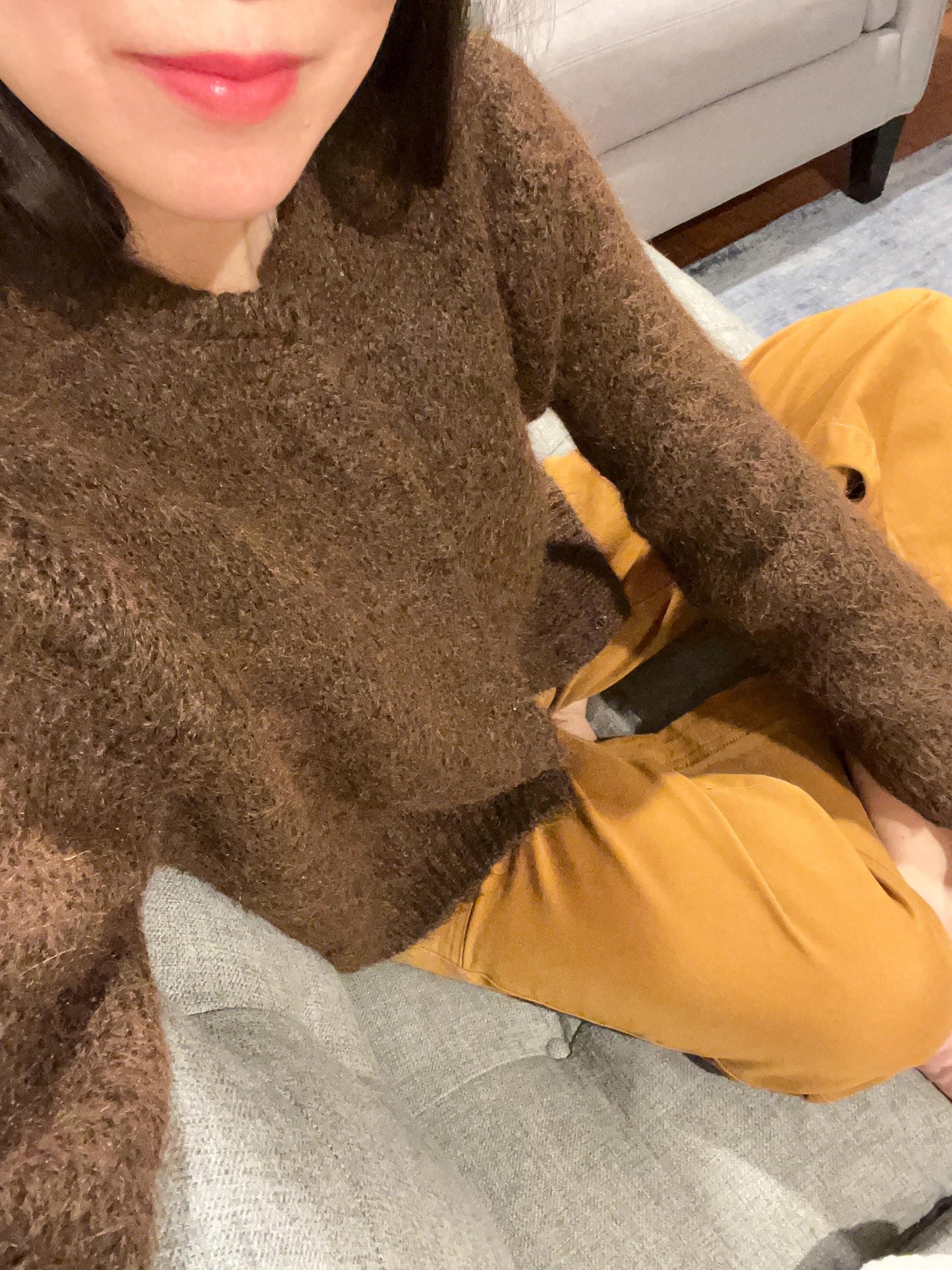 Soft wool cardigan sweater top french style vintage inspired. Chocolate brown cardigan. Oversized sweater cardigan. Romantic blouse. - Chickticks