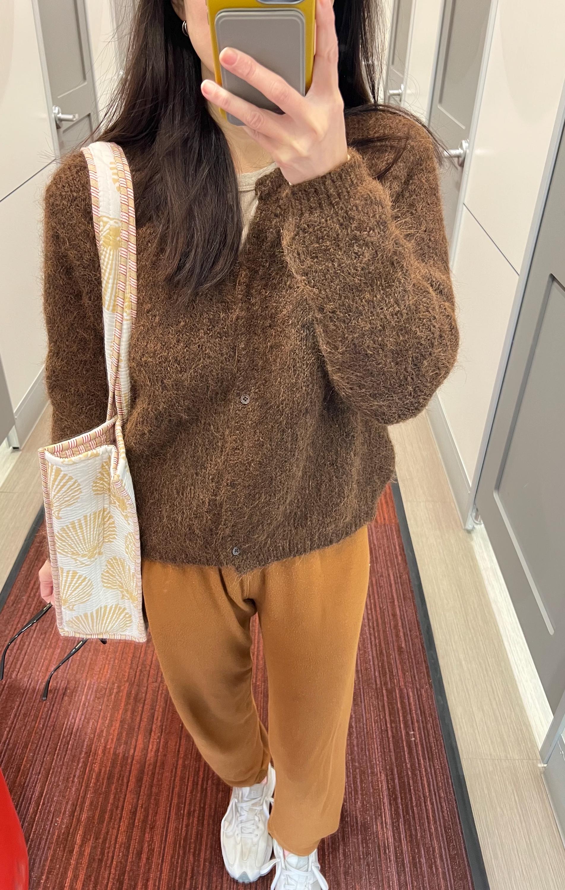 Soft wool cardigan sweater top french style vintage inspired. Chocolate brown cardigan. Oversized sweater cardigan. Romantic blouse. - Chickticks