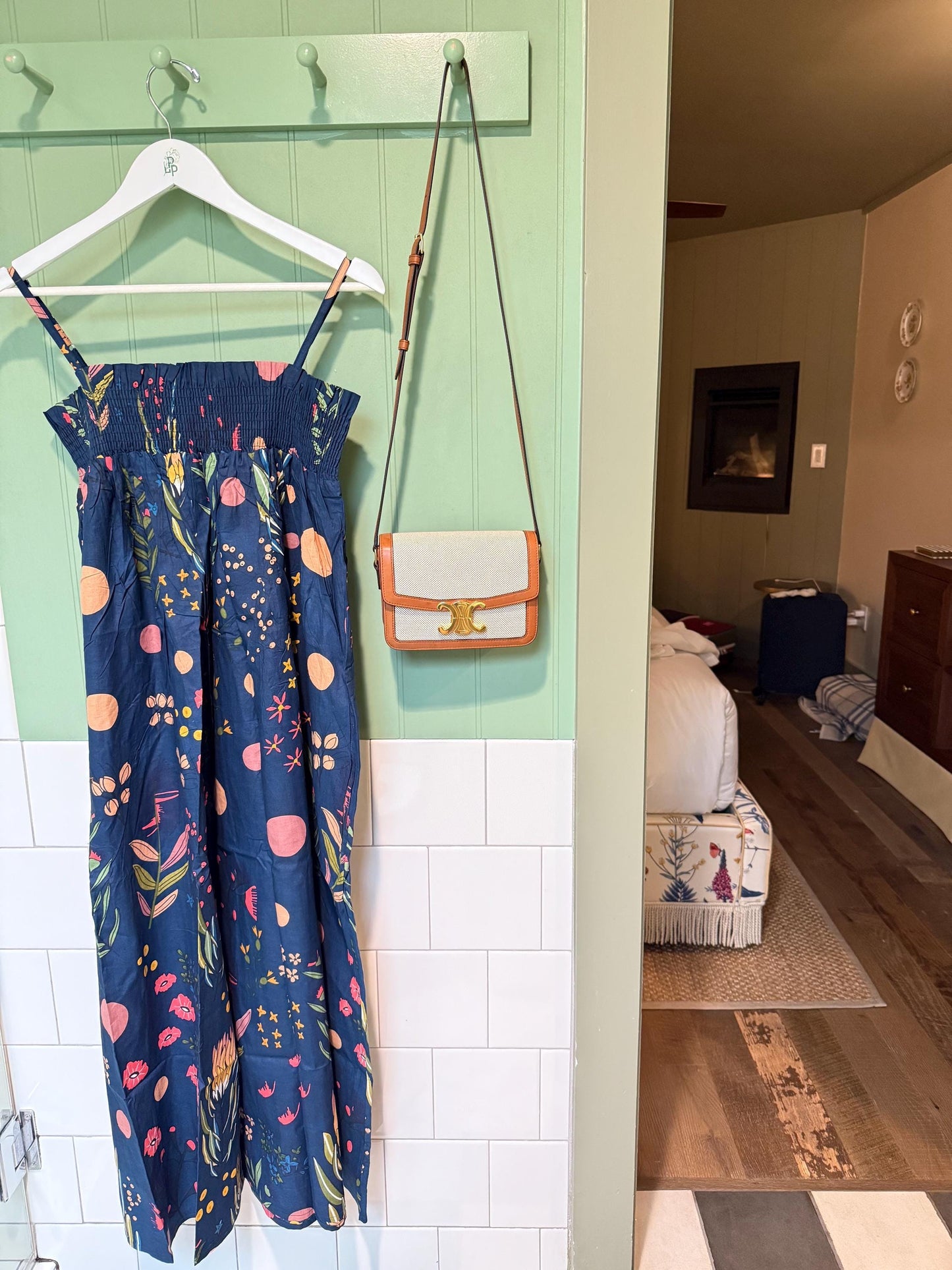 Cotton spaghetti strap floral nap everyday dress. Easy maxi floral dress bohemian style. Doen Sezane inspired dress. Victorian cozy dress - Chickticks