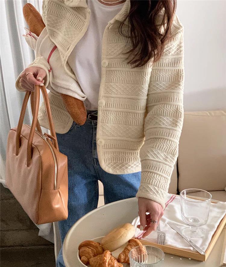 Beige cardigan shirt top vintage inspired . Cozy comfortable top. Cotton top. Romantic blouse. Doen Sezane inspired cardigan. - Chickticks