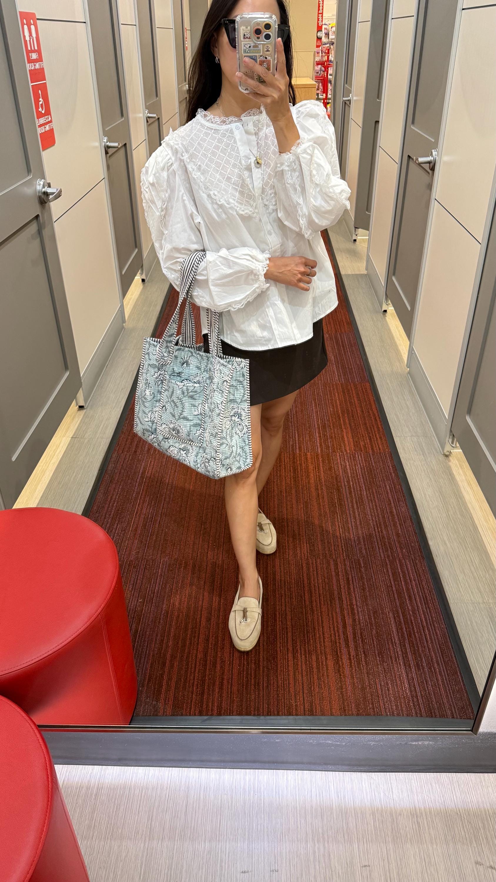 Cotton white shirt floral french lace. Doen Sezane inspired top. Victorian Bohemian shirt style. Cottagecore top style. Cozy Fall shirt - Chickticks