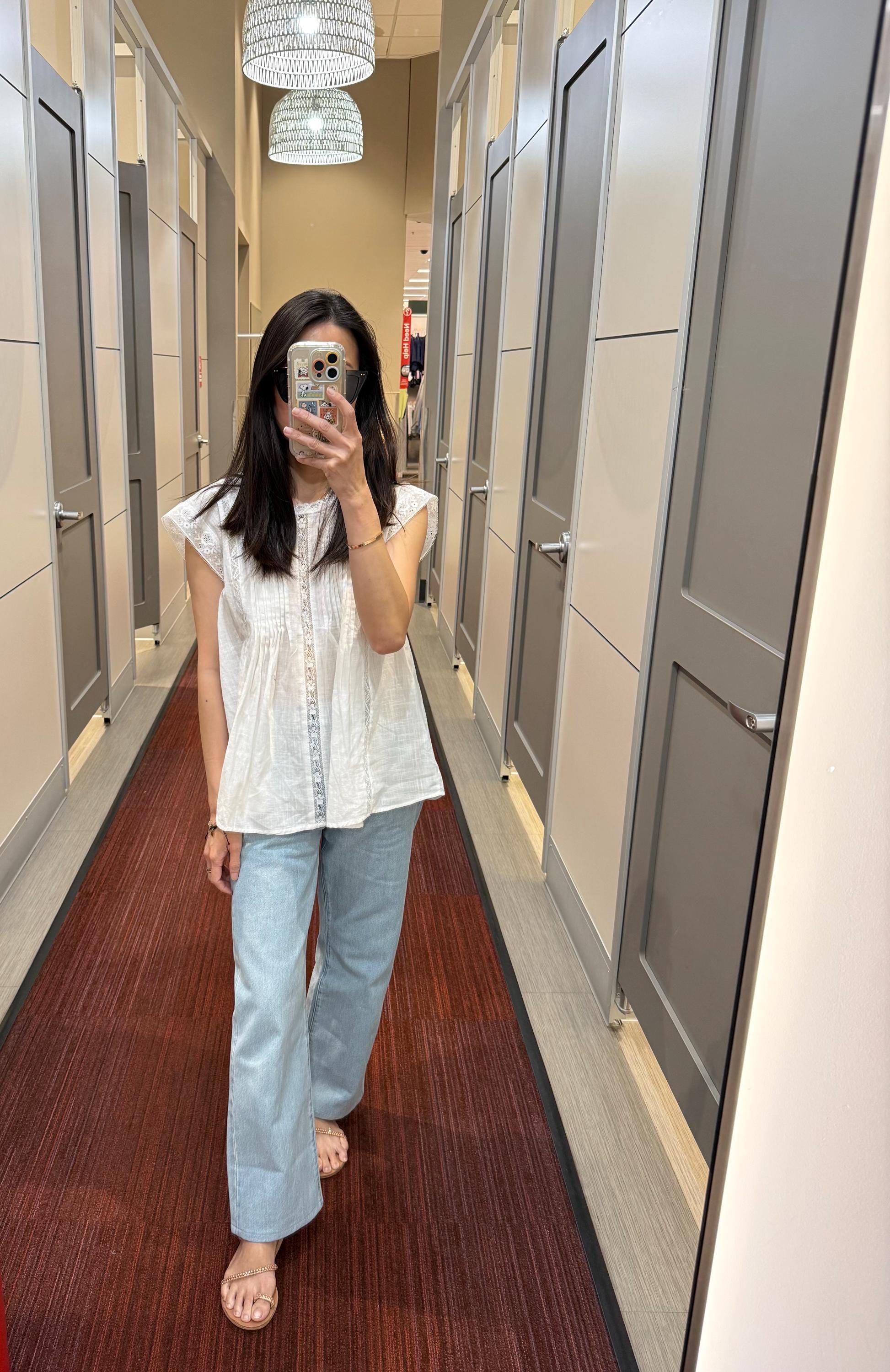 Casual pintuck white lace romantic top . Cozy comfortable top. Cotton Victorian Boho romantic top. Eyelet cotton cozy top.