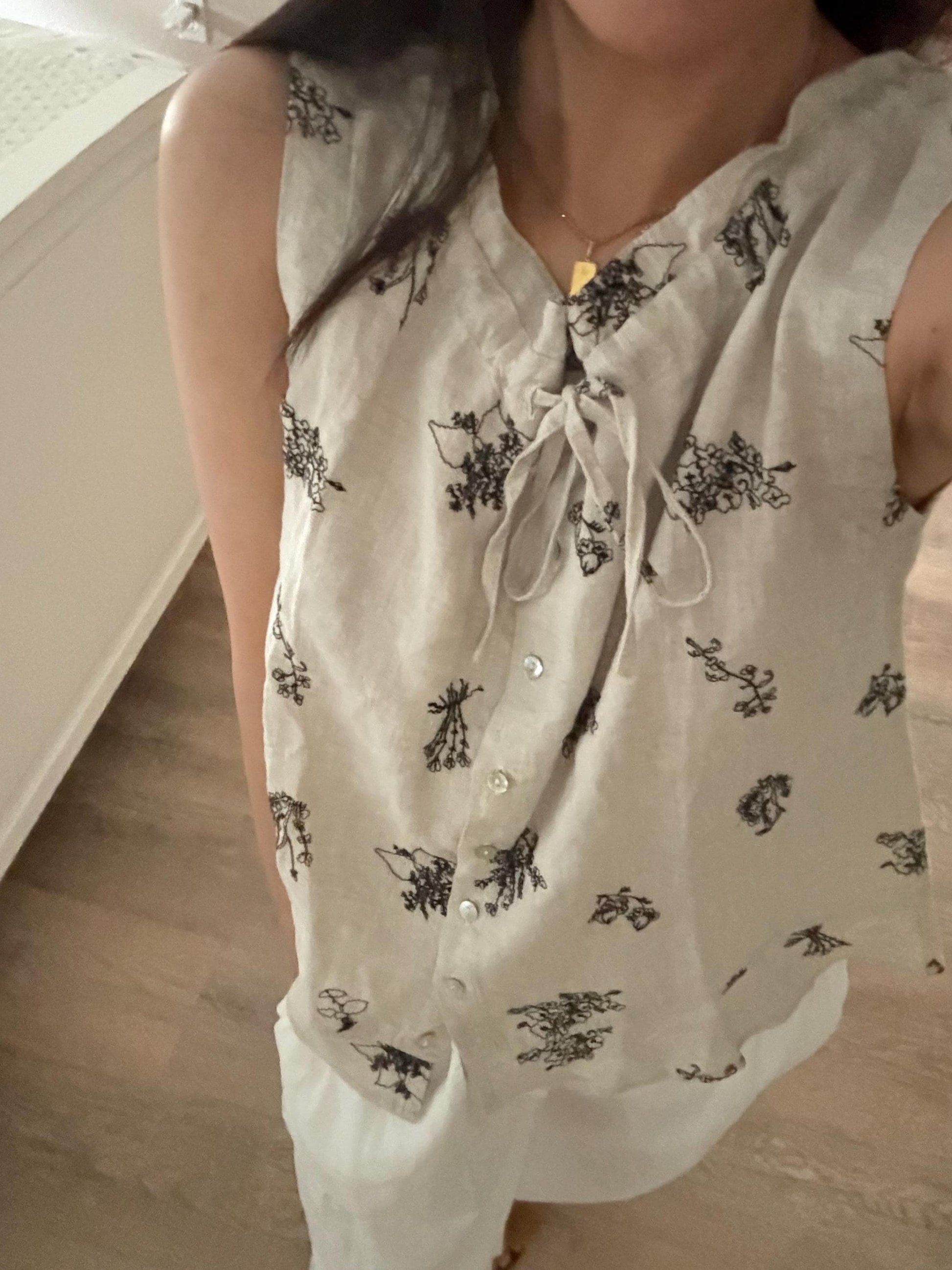 Casual pintuck embroidery lace romantic top . Cozy comfortable linen top. Cotton whimsical Cottagecore Boho romantic top.