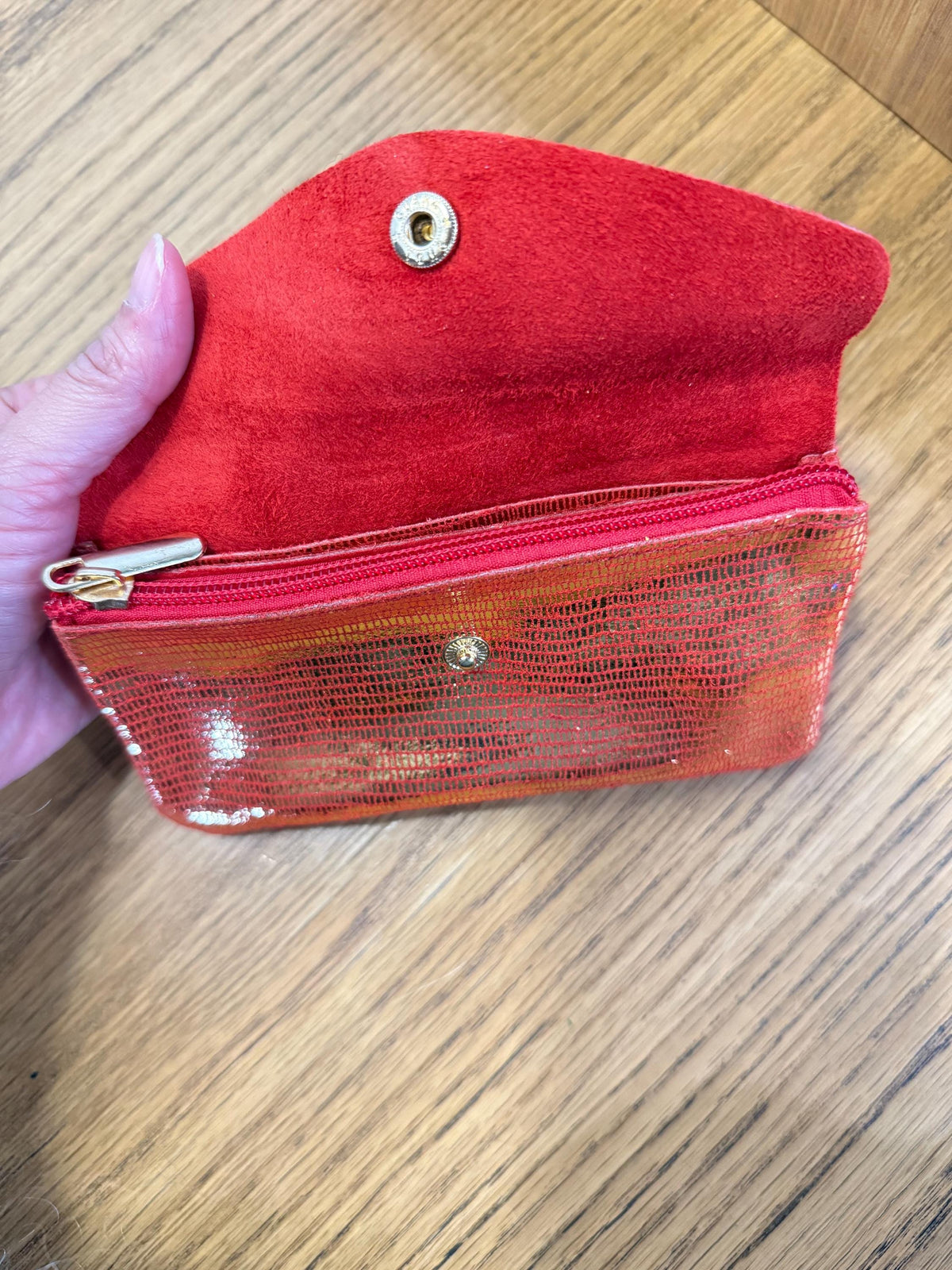 Twin wallet pouch in glittery matte leather. Soft Italian leather suede wallet. Chartreuse color soft wallet. Envelope wallet. 90s wallet