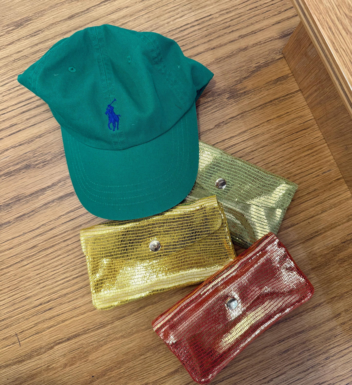 Twin wallet pouch in glittery matte leather. Soft Italian leather suede wallet. Chartreuse color soft wallet. Envelope wallet. 90s wallet