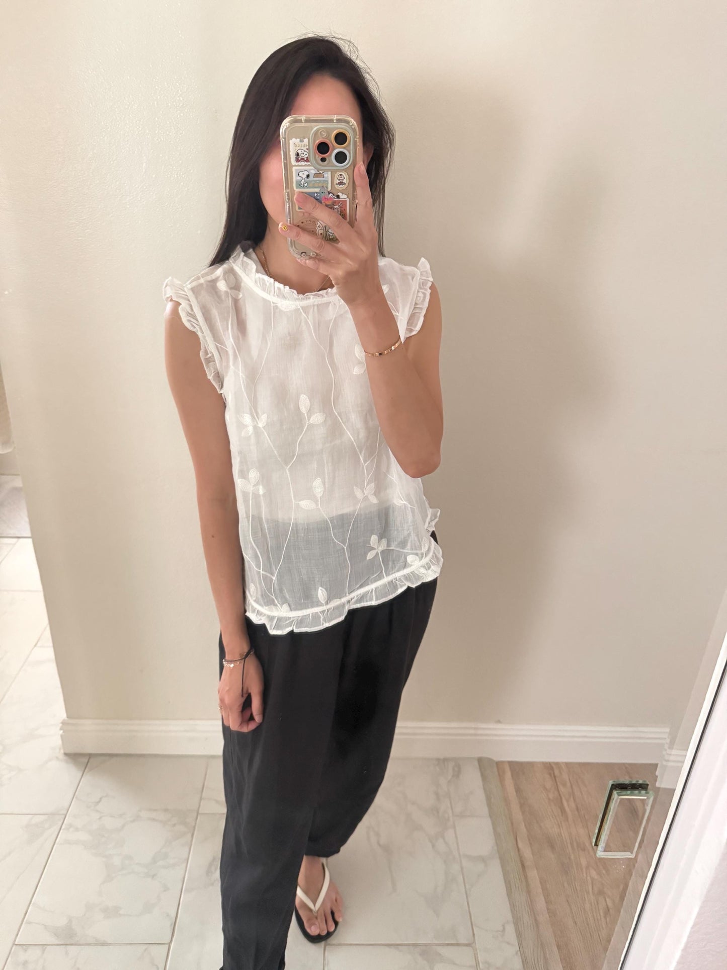 Casual pintuck white lace romantic top . Cozy natural fiber top. Cotton Victorian Boho romantic top. Whimsical Cottagecore Top