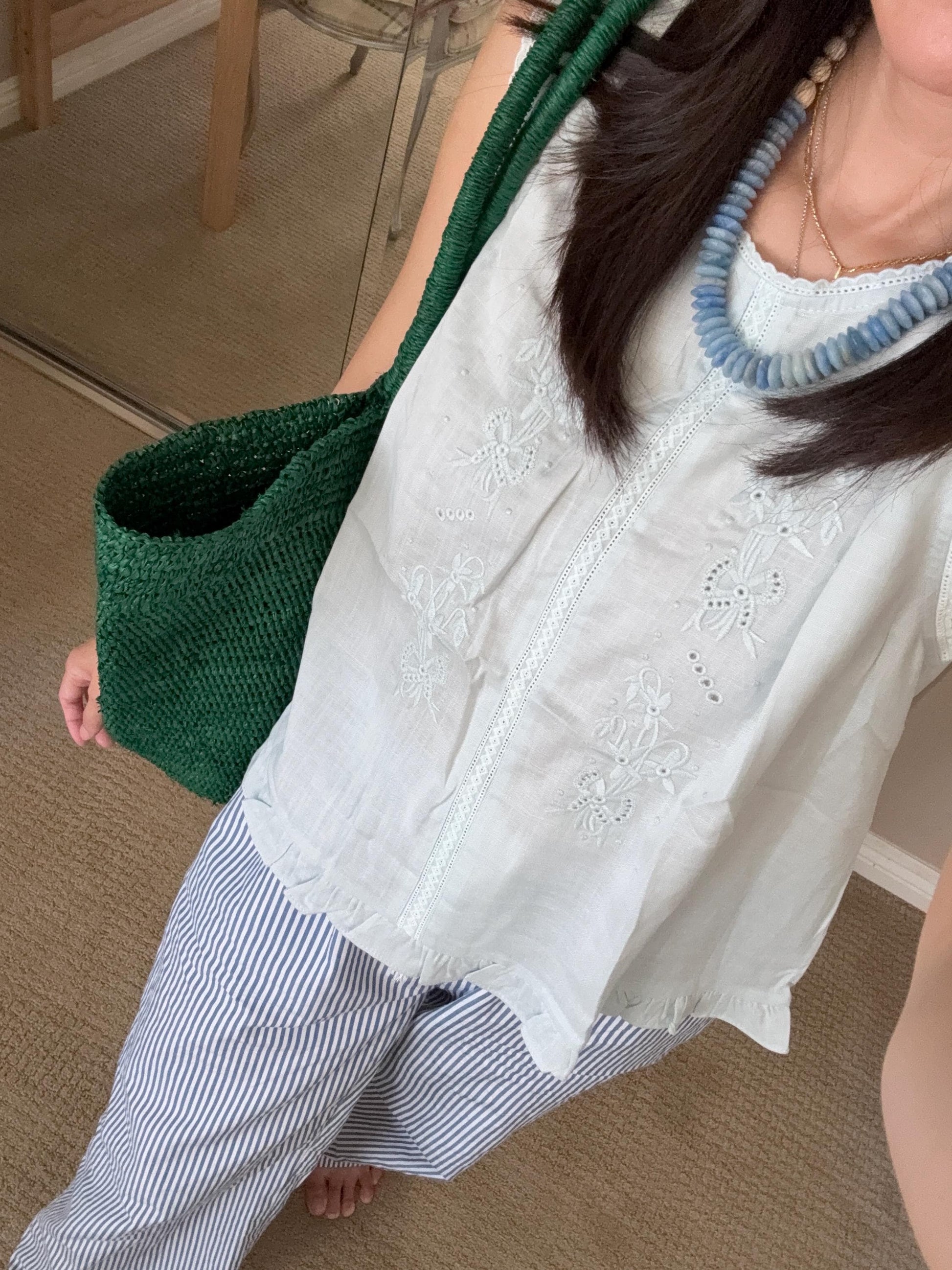 Casual cotton pintuck eyelet romantic top . Whimsical cottage core top. Bohemian cotton vest . Praire wind lace top. Embroidered top