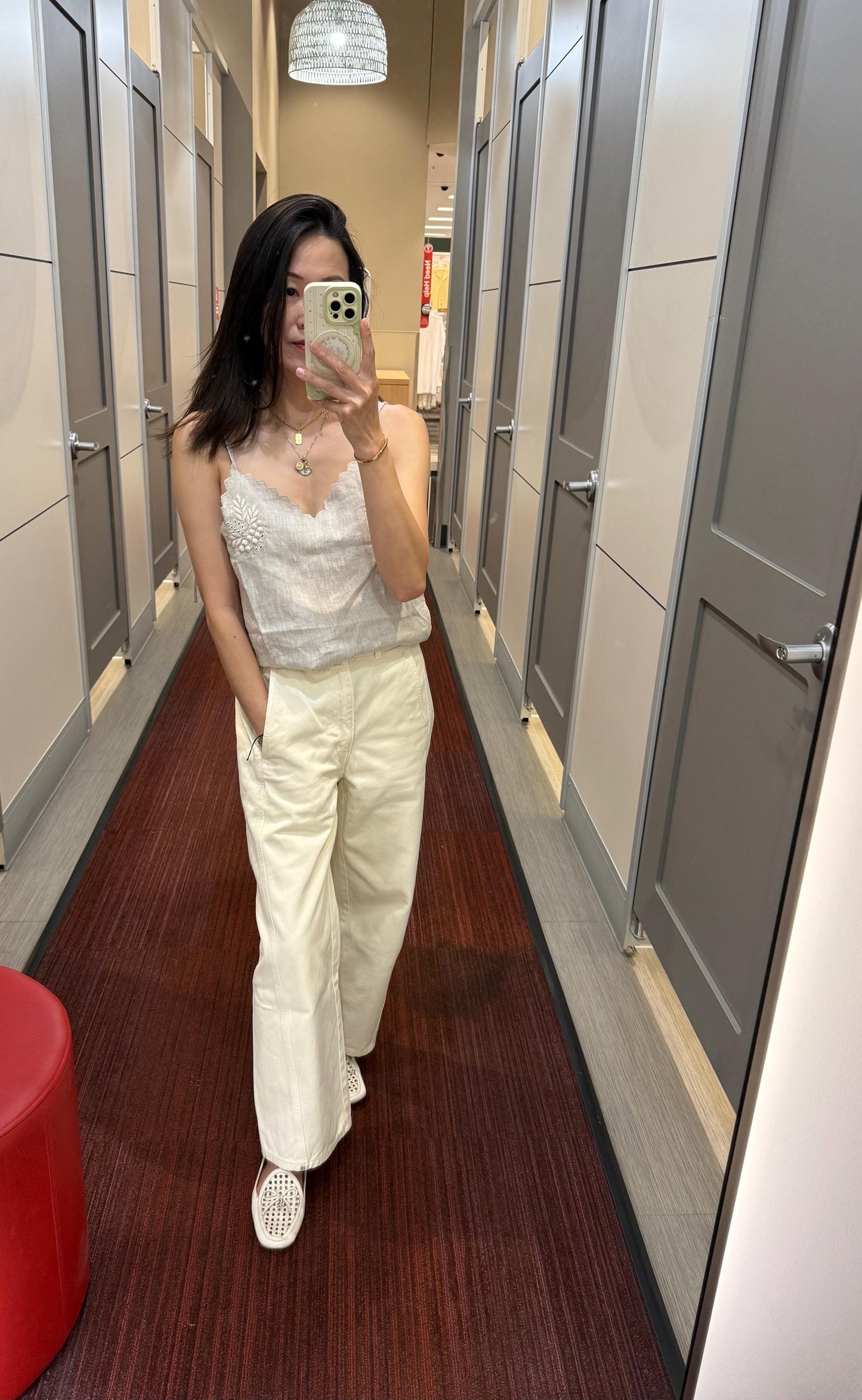 Casual linen tank in neutral beige . Whimsical tank top . Bohemian linen top . Praire spaghetti tank too . Embroidered pinterest top