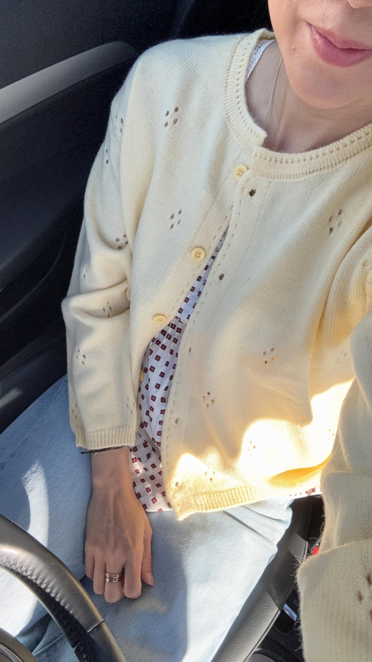 Butter Yellow Cardigan Blouse. French Vintage Style cardigan. Prairie style cardigan. Nantucket Maine style. Frech Inspired Style Top Knit