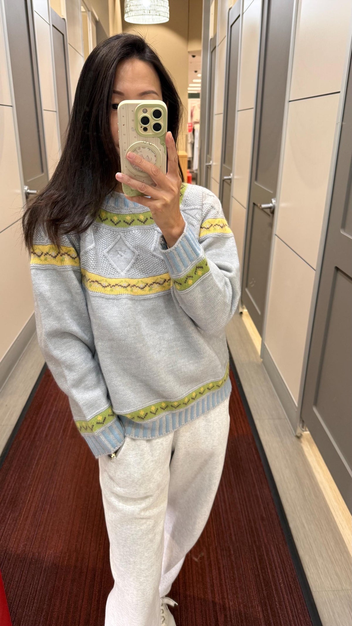 Vintage Inspired Knit Sweater. French Vintage Inspired cotton sweater. Western riding sweater. Fair Isle sweater. Nantucket Maine style