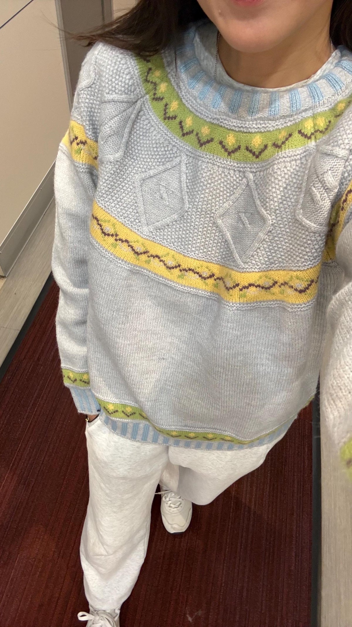 Vintage Inspired Knit Sweater. French Vintage Inspired cotton sweater. Western riding sweater. Fair Isle sweater. Nantucket Maine style