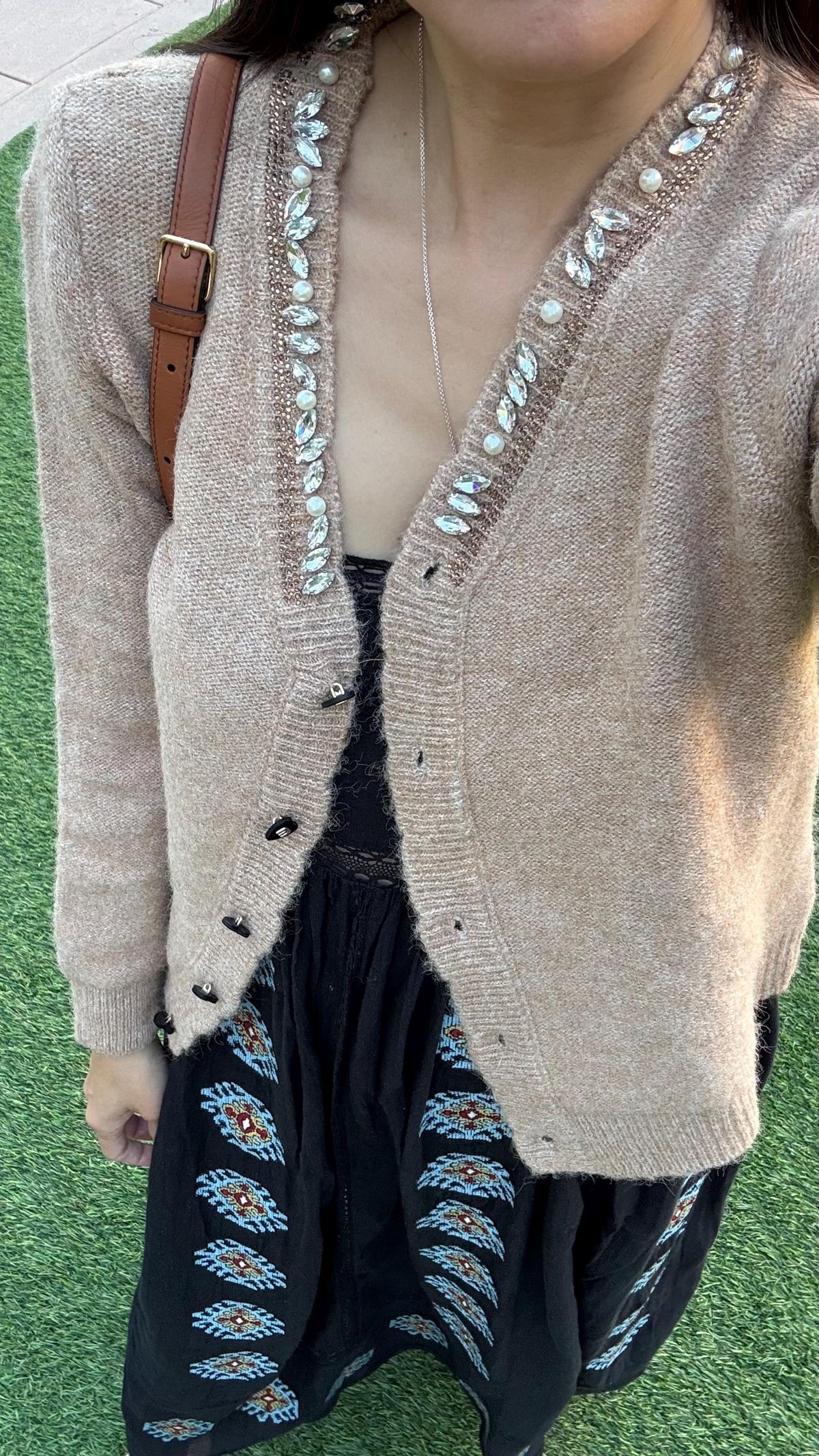 Beige cardigan .French Vintage Inspired Cardigan. Cozy holiday thick cardigan. Maine Nantucket style cardigan. Chocolate cardigan.